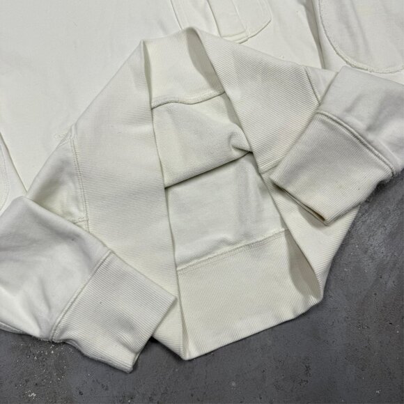 LL Bean Todd Snyder Shawl Collar Sweatshirt Organic Cotton White Small - Picture 6 of 7